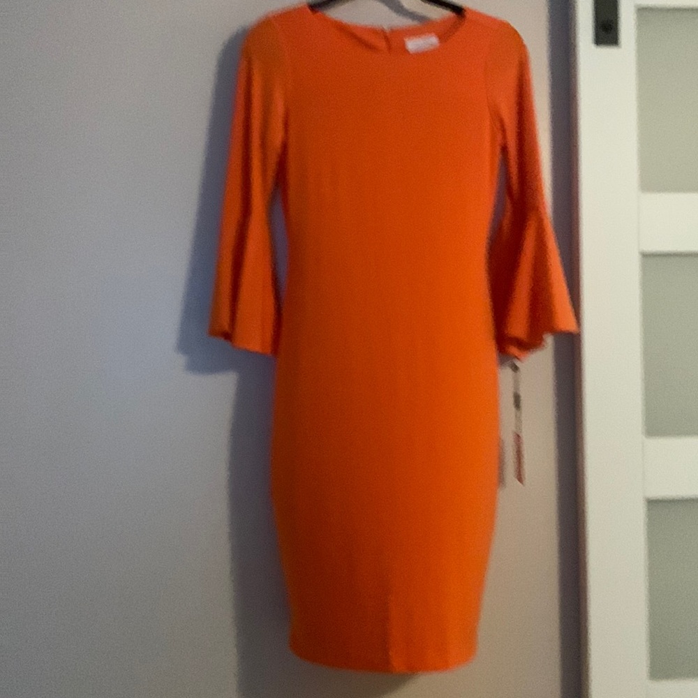 Calvin Klein Size 2 orange dress